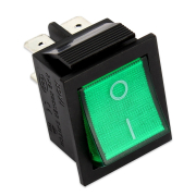 F037V - Interruttore bipolare luminoso verde 16a