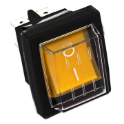 F170G - Interruttore bipolare luminoso giallo CON PROTEZIONE 250V 16A