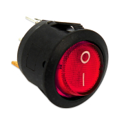 F396 - Interruttore tondo luminoso rosso 220V 6A