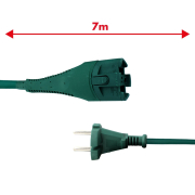 Cavo verde 7mt 2x0,75mm spina tedesca ADATTABILE X MODELLI FOLLETTO VK130/131