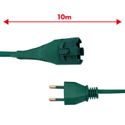 Cavo verde 10mt 2x0,75mm spina italia ADATTABILE X MODELLI FOLLETTO VK130/131