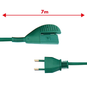 Cavo verde 7mt 2x0,75mm spina italia ADATTABILE X MODELLI FOLLETTO VK135/136