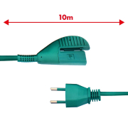 Cavo verde 10mt 2x0,75mm spina italia ADATTABILE X MODELLI FOLLETTO VK135/136