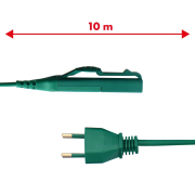 Cavo verde 10mt 2x0,75mm spina italia ADATTABILE X MODELLO FOLLETTO VK140