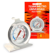 Termometro per forno tondo in acciaio da 0° a 300°